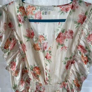 Floral maxi dress, size 1X from chic soul boutique